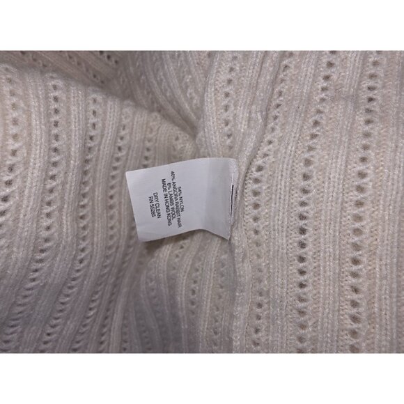 Express Cream Knit Sweater For Women L Wool Angora - Picture 5 of 7